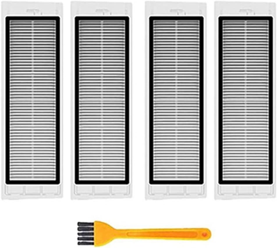 Cepillo de Gran Borde Filtro HEPA mopa paño Compatible con Xiaomi Mijia 1C/STYTJ01ZHM Robot Dreame F9 aspiradora Materiales Lavables (Color : 4 X HEPA Filter)