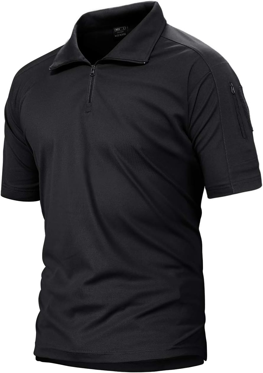 TOTNMC Polo Shirts for Men - Outdoor Military Short Sleeve Shirt Cargo Tactical Pullover T-Shirt