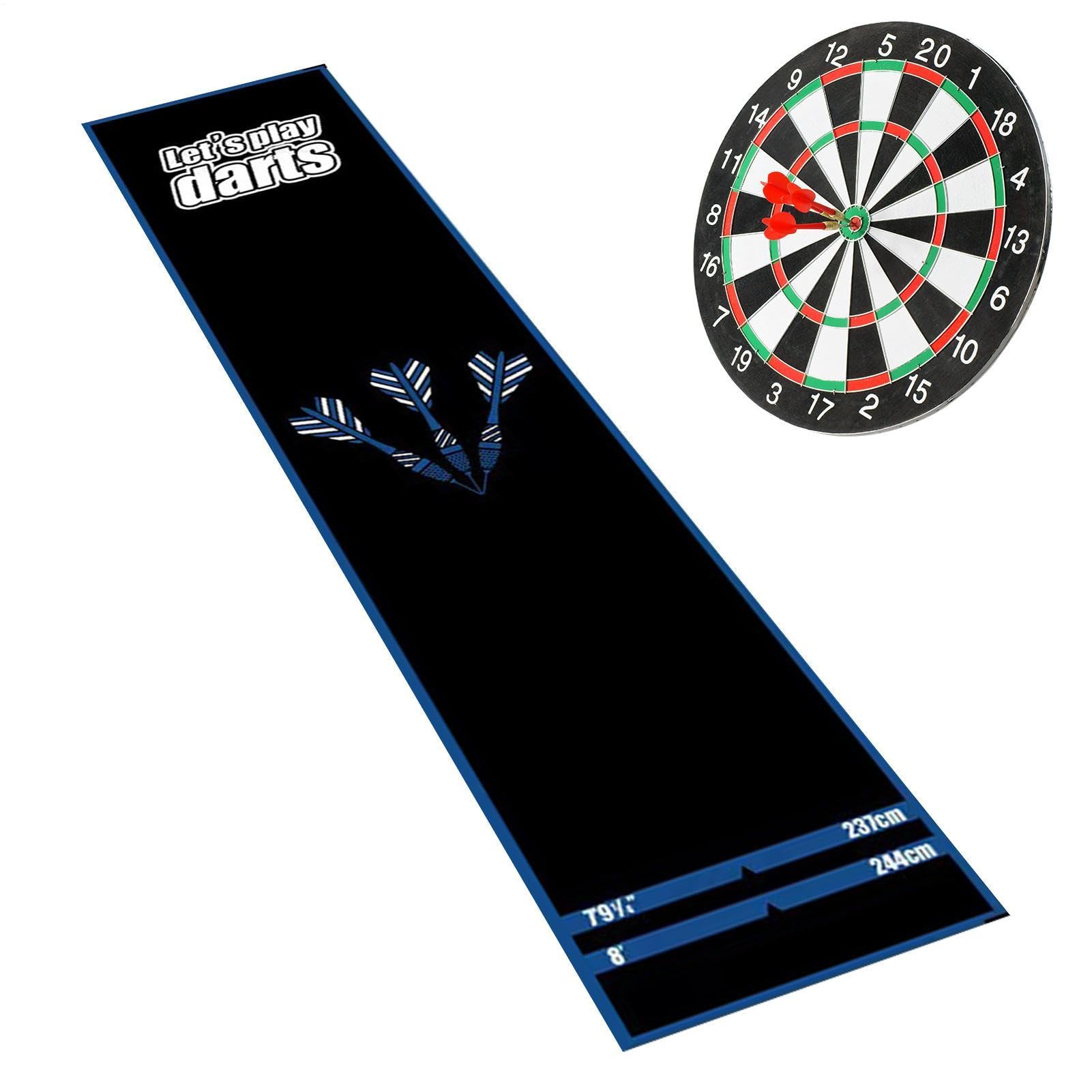 Dart Board Mat for Floor,Portable Floor Protection with Throw Line Non-Slip - Dart Carpet Mats | for Game Room Recreation Center Sports Club Office Basement Garage