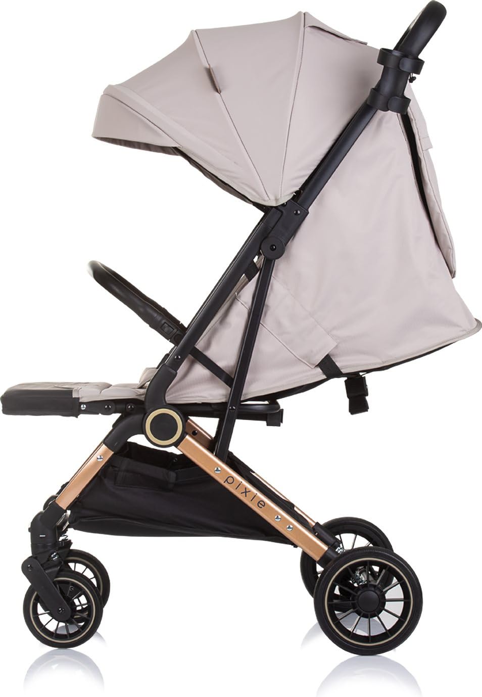 Chipolino carrozzina, passeggino Pixie pieghevole cestino portabicchieri 22 kg, colorazione:marrone chiaro