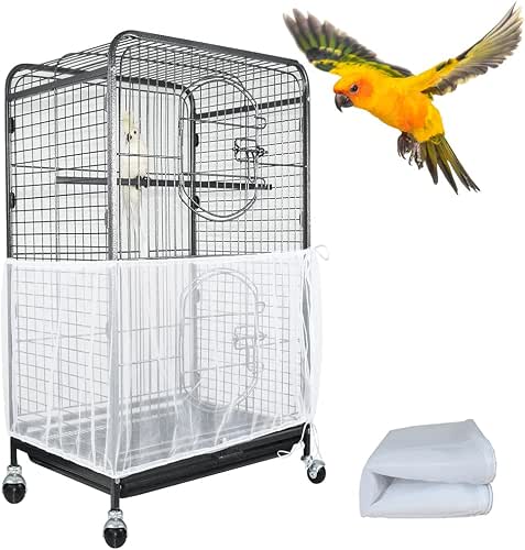 ASOCEA Extra Large Bird Cage Seed Catcher Guard Universal Birdcage