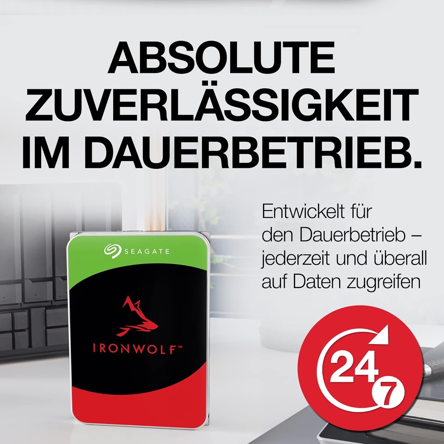 Seagate 2er-Pack IronWolf 4TB interne Festplatte, NAS HDD, 3.5