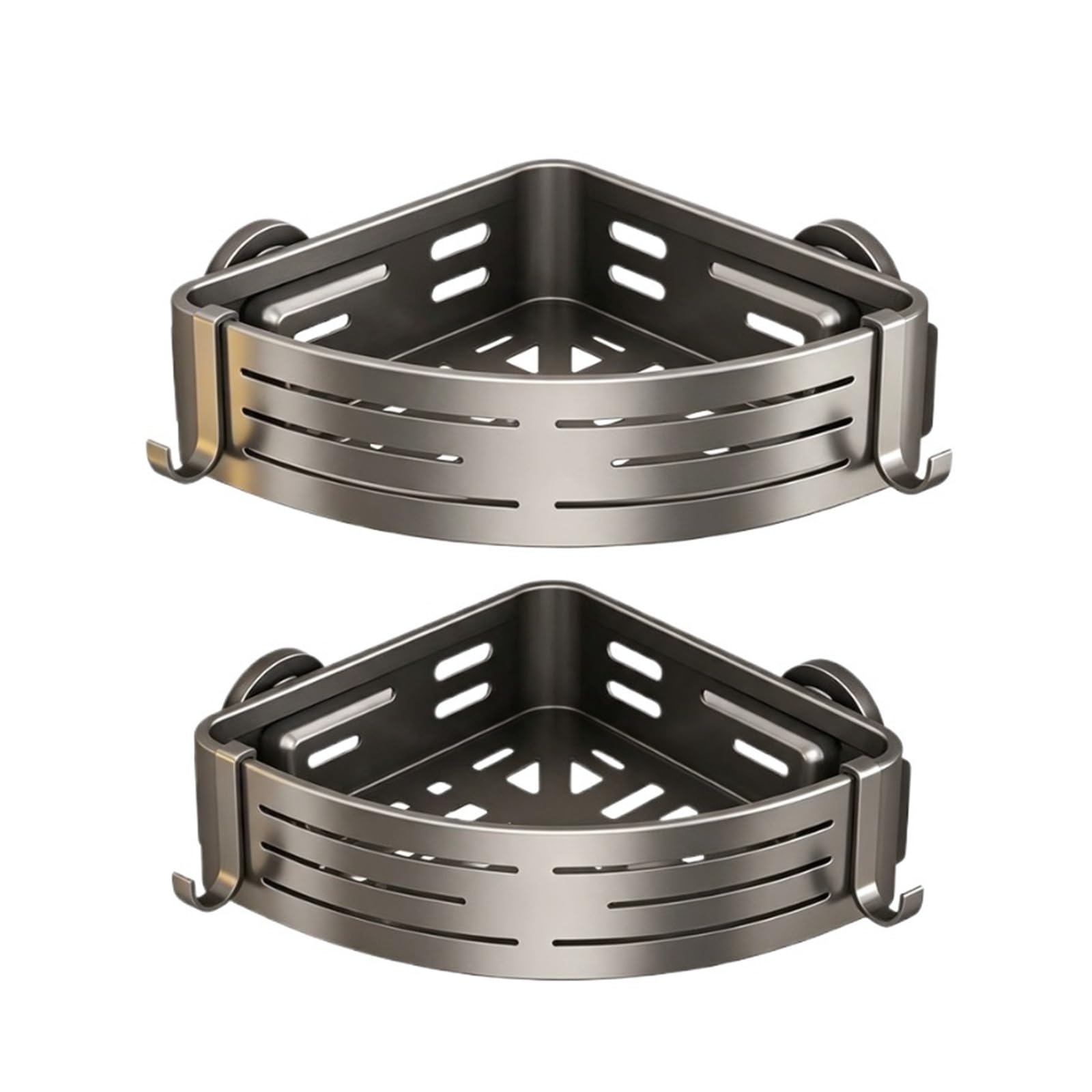 Generisch Graues Aluminium-Duschregal mit Saugnapf