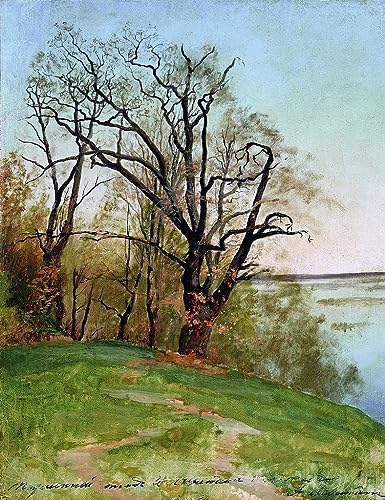 Affiche impression d'art Levitan de haute qualité sur toile de lin pour salon élégant