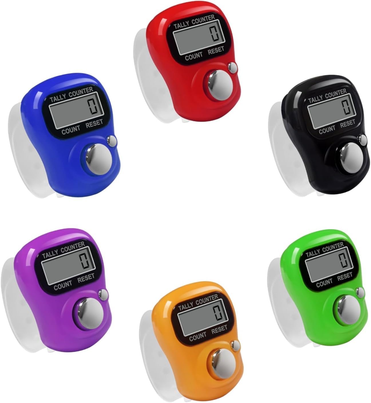 SUNBIRD Mini Hand Tally Counter Finger Ring Digital Electronic Head Count,Japa Counter Counting Machine for Mantra Jap and Cricket Umpire Multiuse (Color May Vary) (2 Pack)-image-20