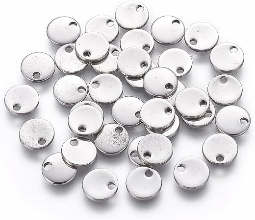 Beadthoven Stainless Steel Small Charms Bulk Small Mini Metal Stamping Blank Pendants Tiny Jewelry Charms Accessories for ...