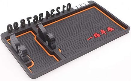 Estera Antirresbaladiza Del Coche Coj?n Del Almacenamiento De La Decoraci?n Del Coche Con El Soporte De Navegaci?n Del Tel?fono M?vil Consola Central Joyer?a Estera Suministros De Autom?viles,Orange