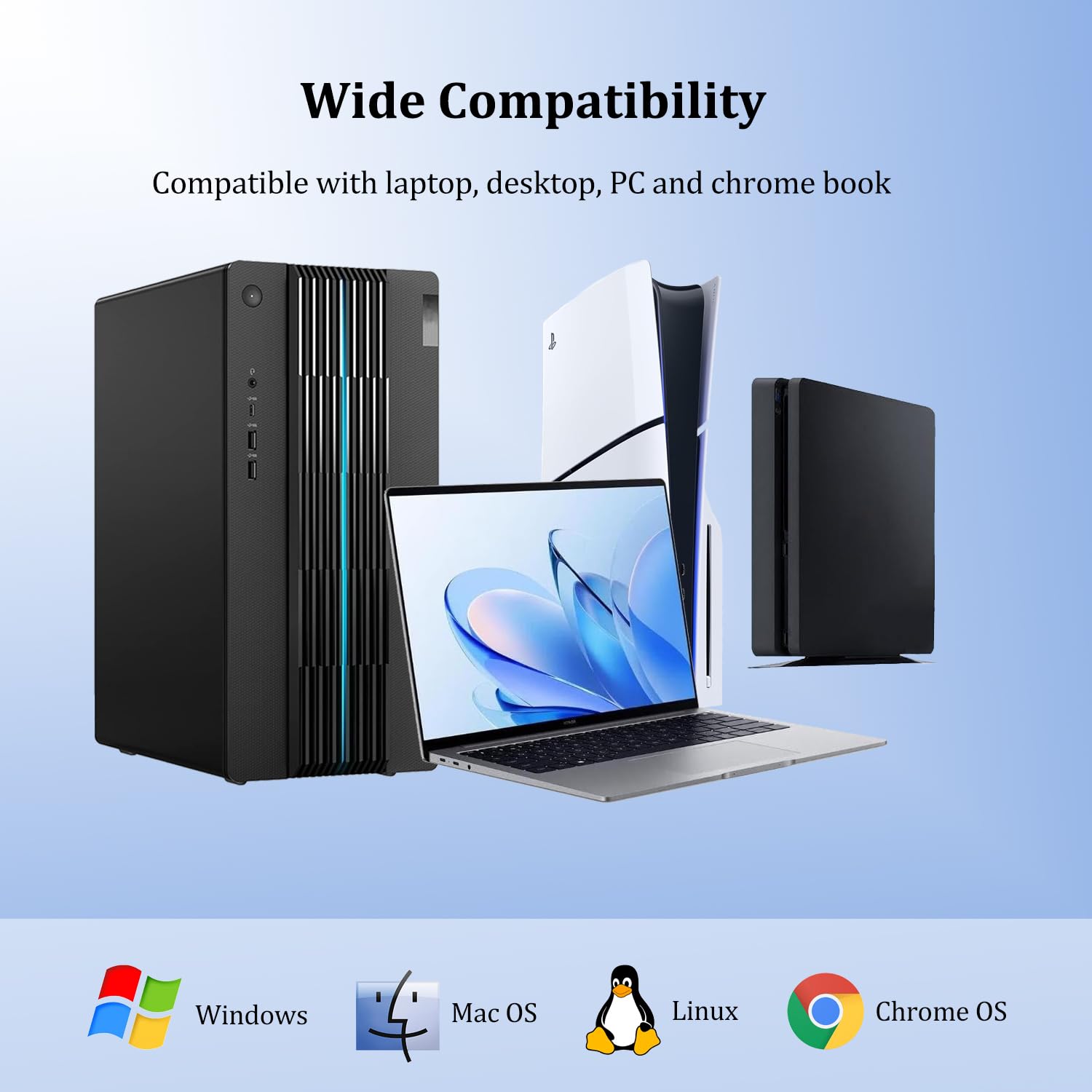 Słuchawki douszne USB z mikrofonem Boom, słuchawki USB z regulacją głośności do komputera, Mac, laptopa, komputera stacjonarnego, call center, gier, domowego biura, Skype, webinarów i pracy