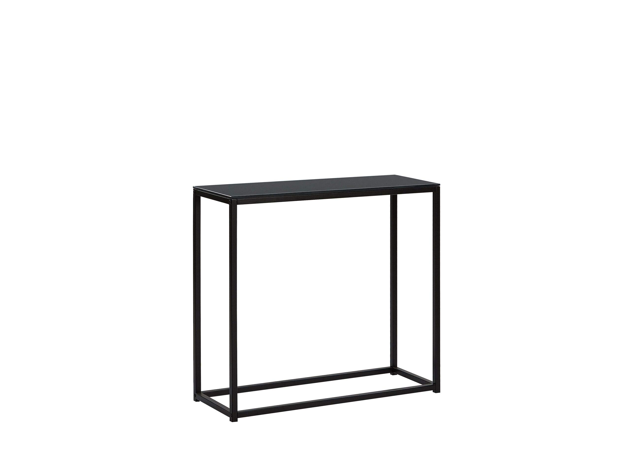 Buy Modern Rectangular Console Table Black Metal Legs Glam Living Room Delano Online at