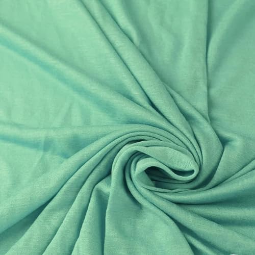 Miniatura 10 de Texco Inc Tejido de punto elástico de 2 vías ligero de color sólido 100% rayón para proyectos de bricolaje, rosa polvoriento, 10 yardas