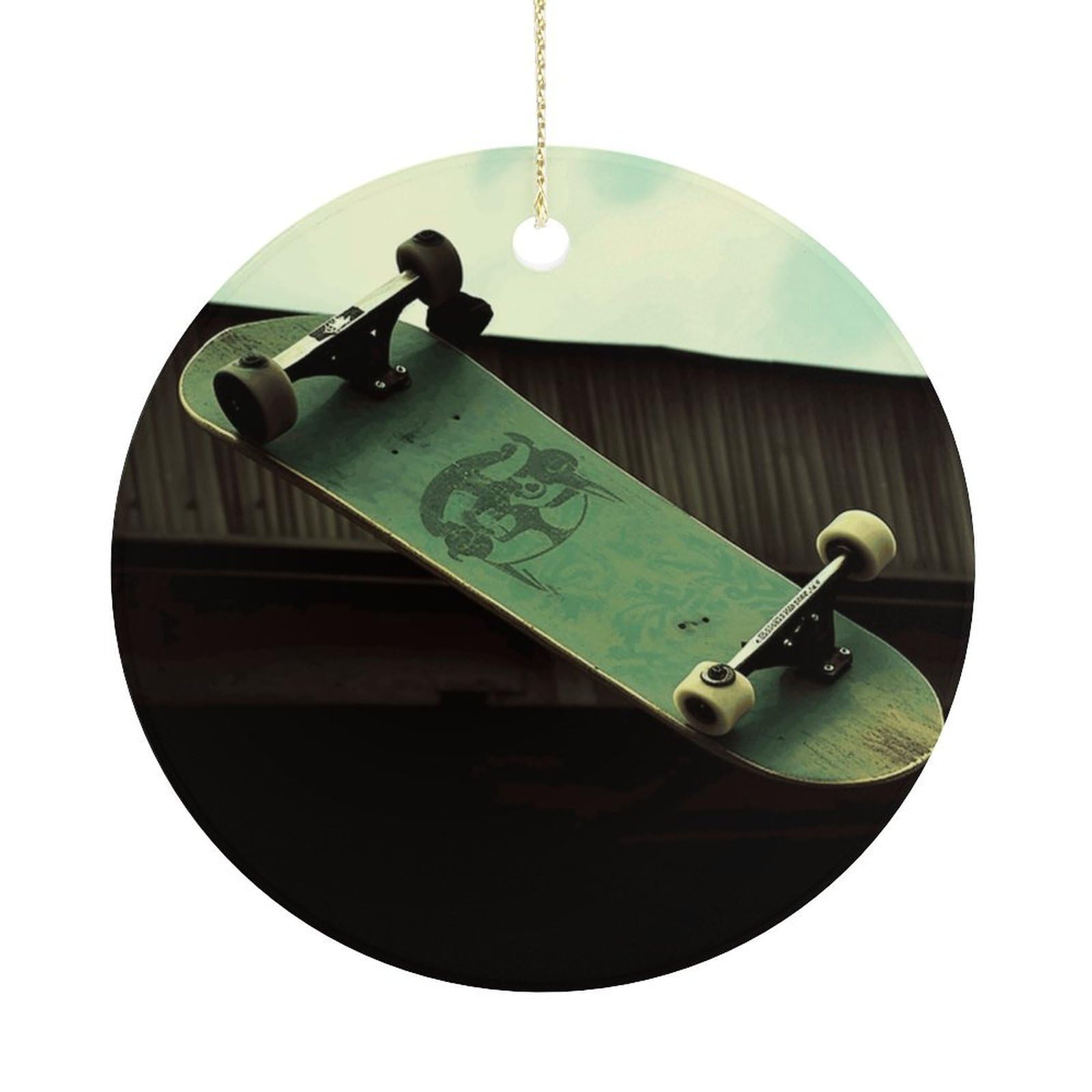 Adfgyerh Women's Style Skateboard Hanging Ceramic Ornaments, Christmas Tree Decorations, Funny Home Decor Gifts For Sisters & Work Best Friends