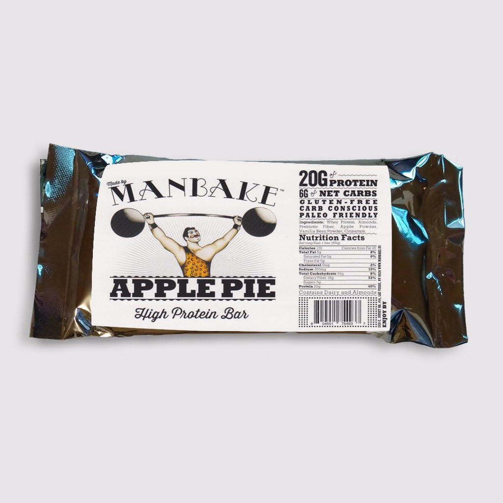 Manbake High Protein Bar - Apple Pie (12 Pack)