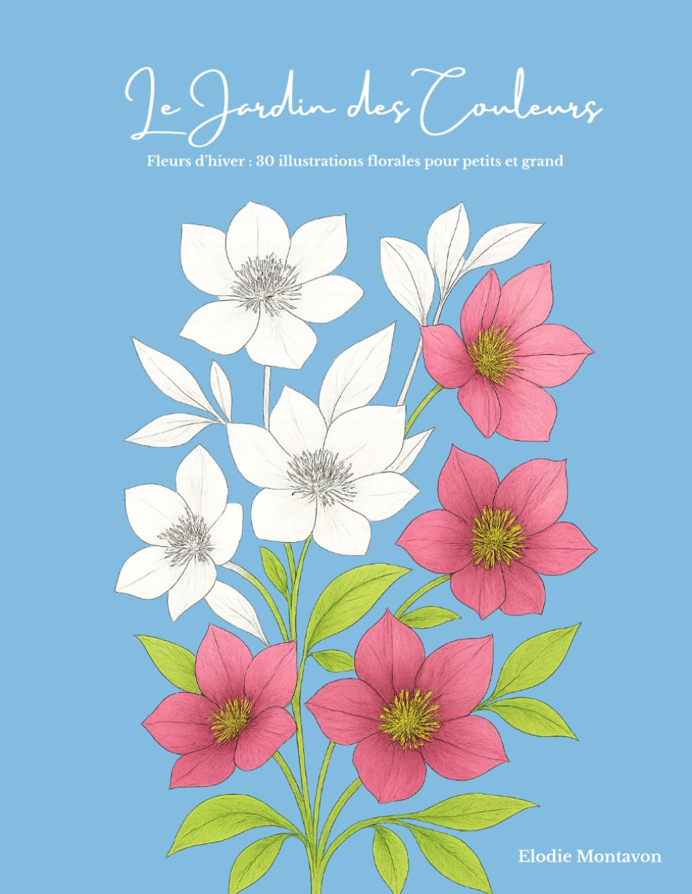 Le Jardin des Couleurs: Fleurs d’hiver : 30 illustrations florales pour petits et grands
