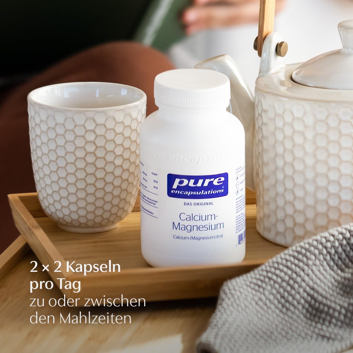 Pure Encapsulations - Calcium-Magnesium (Citrat) - Hochwertige Mineralstoffkombination für Knochen, Muskeln und Nerven - Calciumcitrat und Magnesiumcitrat ohne Zusatzstoffe - 90 Kapseln