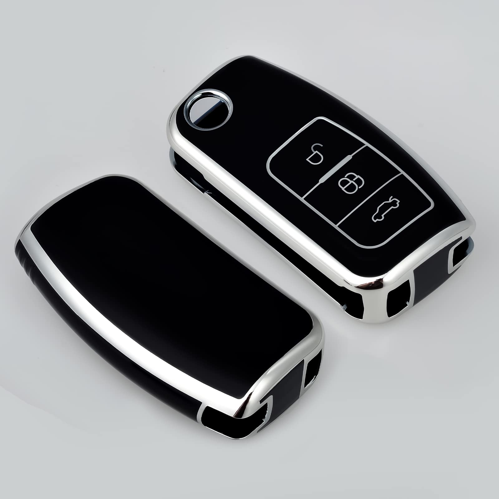 OFFCURVE Custodia Chiavi Auto Guscio Chiave, Cover Chiave Copri Chiavi Telecomando Adatto per Ecosport Edge Explorer Everest Escape Fiesta Focus