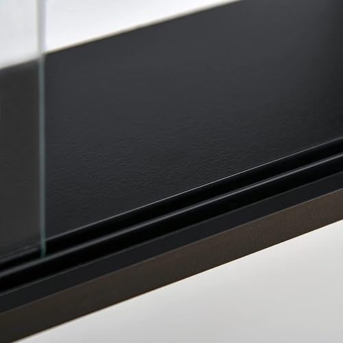 Miniatura 9 de HOMCOM Vitrina de 5 niveles, vitrina de cristal con 2 puertas y estantes ajustables, montaje en pared, negro, blanco