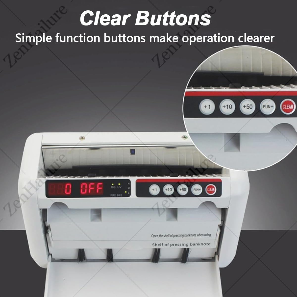 Macchina Conta Banconote Professionale,Macchina Conta Soldi Rilevatore di Banconote False Conteggio di Banconote Multimodale con Doppio Display LED,Portatile,per Negozi E Aziende