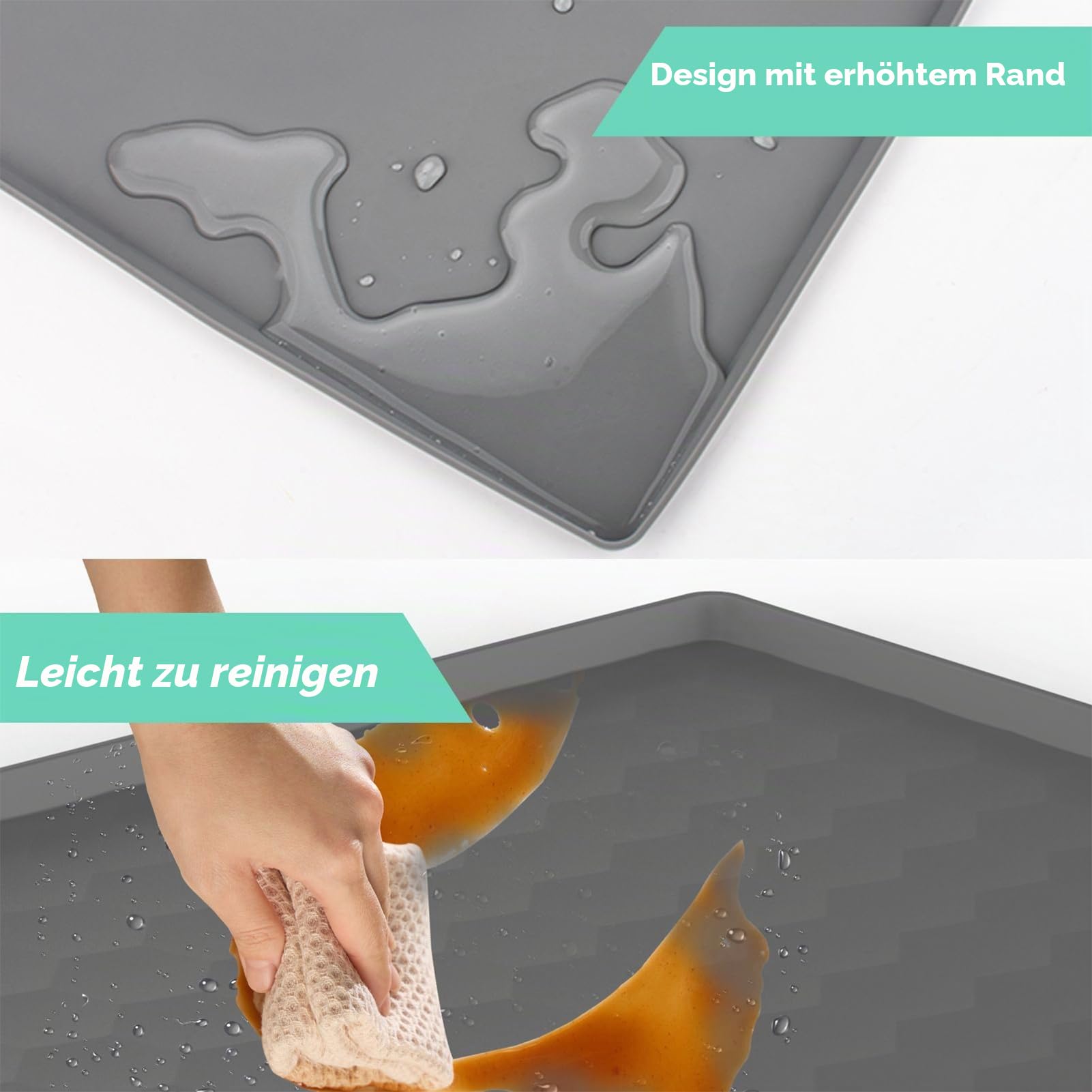 Bettseitentoilettenmatte - rutschfeste Silikon Unterlage Für Den Toilettenstuhl,Multifunktionale Boden Schutzmatte für Wohnheim Wohnung Badezimmer Schlafzimmer