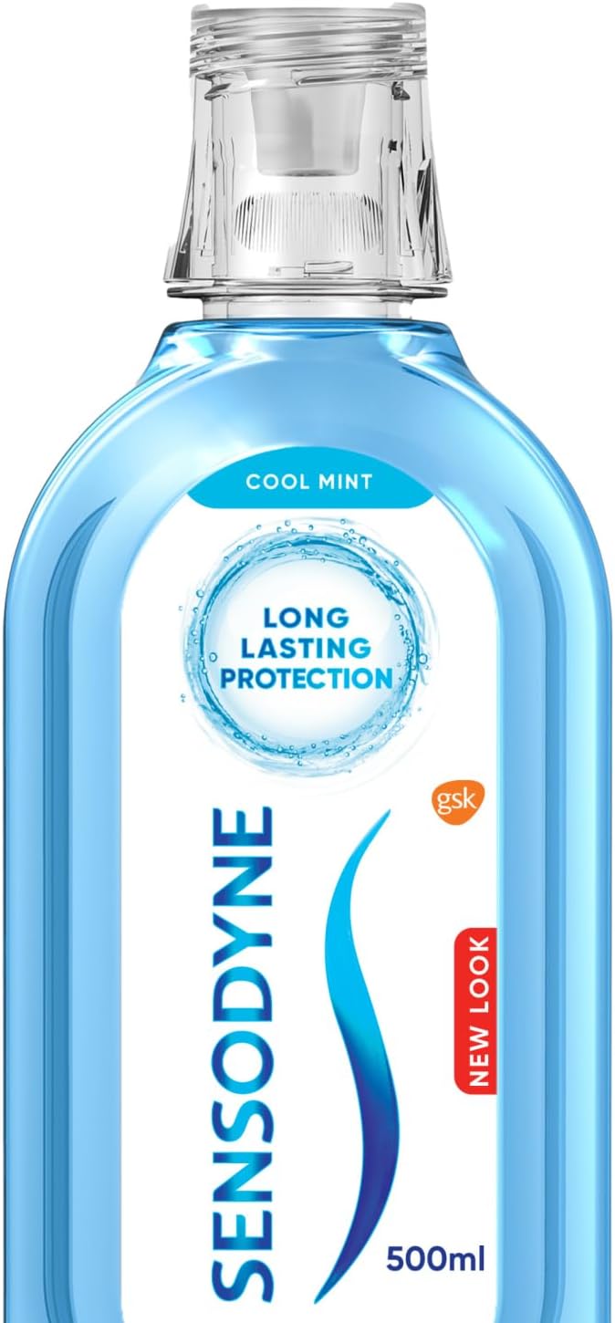 Sensodyne Mouthwash for Sensitive Teeth, Enamel Care Alcohol Free Mouthwash For Healthy Gums And Strong Teeth, Cool Mint Flavour, 500 ml