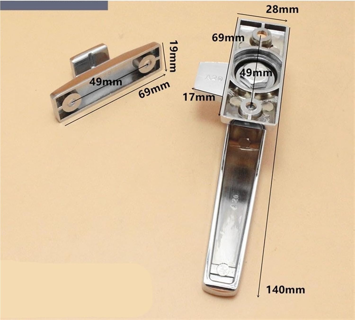 Linkage Lever Door Handle Steam Box Hinge Oven Lock Cold Store Cabinet Kitchen Freezer Case Cookware 1Pcs(Right)