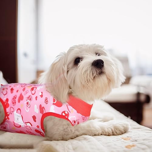 Miniatura 6 de ASENKU Mameluco para perro, pijama para mascotas, traje de recuperación para perros y gatos después de la cirugía, pijama para perro pequeño,