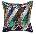 Magstonee 16"x16" Mermaid Pillow Case with magic mermaid sequin, Reversible Cushion Covers Sequins Dorm Room Decor for Sofa Comfy (Multi + Silver)