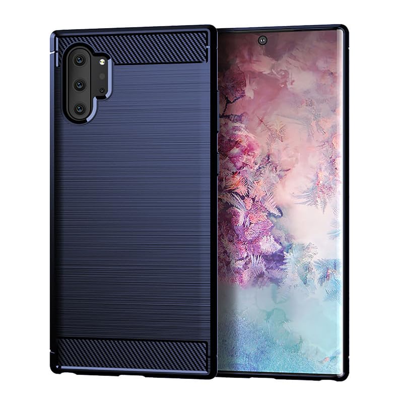 Image of Hybrid Carbon Fiber Back Case for Samsung Galaxy Note 10 Plus (Blue)