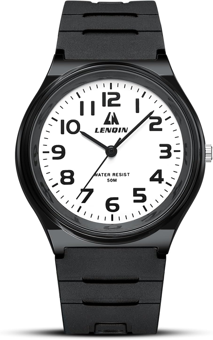 Mens Watches Analog Quartz Wrist Watches 3ATM Waterproof Silicone Band