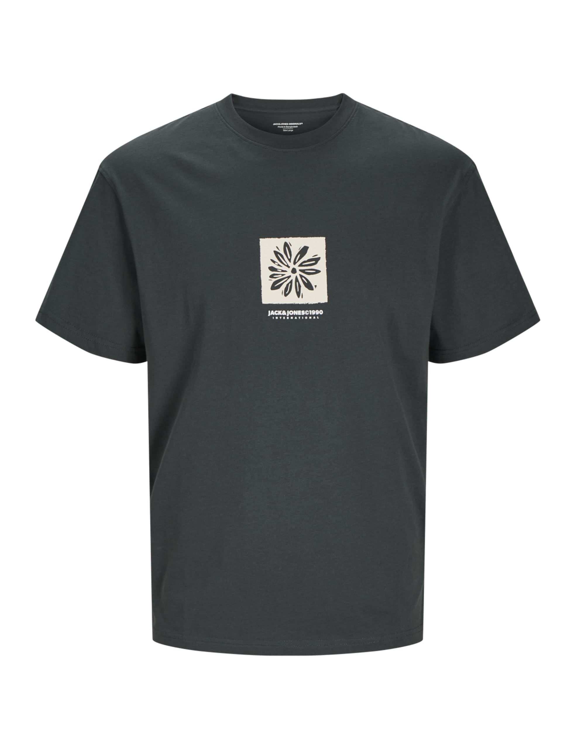 JACK & JONES Jorportland Box Tee SS Crew Neck T-Shirt, Forest River, S Men's, Forest River, S