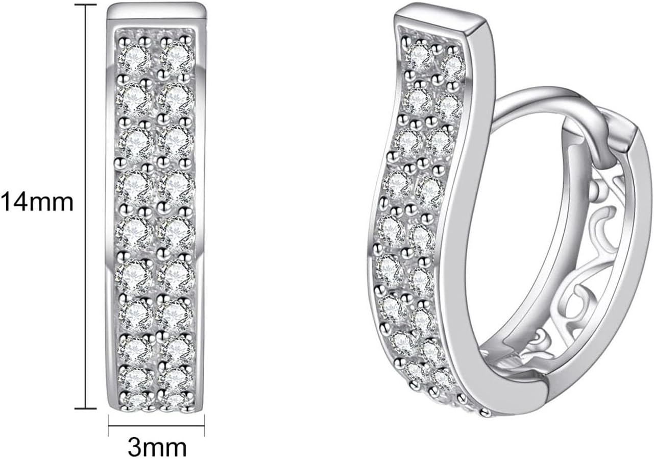 Hoop Earrings for Women 14K Gold/Platinum Plated Dangle Earrings Hoop Earrings for Women Jewelry - Image 2