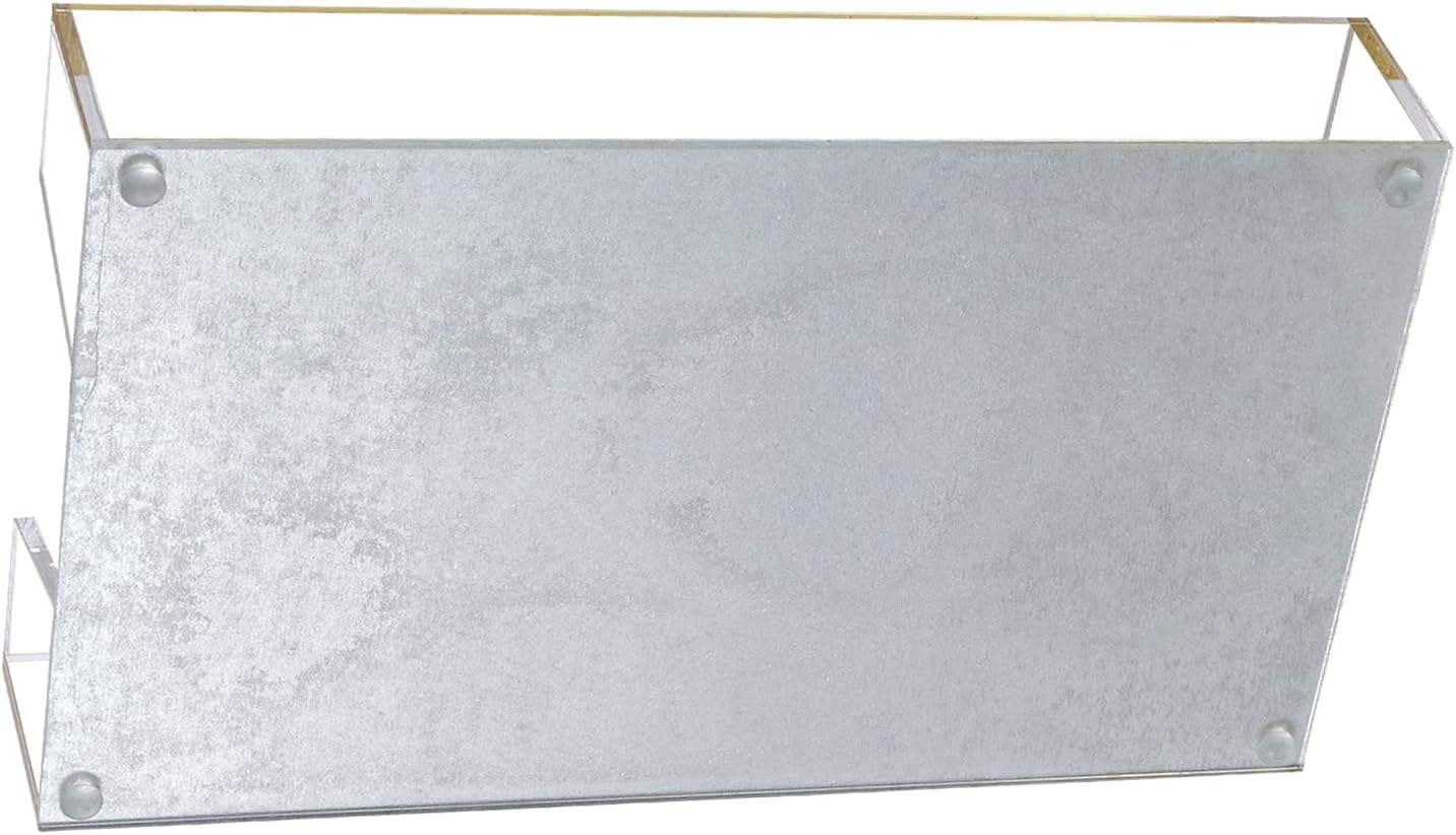 MyGift Modern Metal Wire Bathroom Paper Hand Towel Holder in Brass Tone Finish, Guest Bathroom Countertop Vanity Disposable Folded Trifold, C-fold, (Clear)