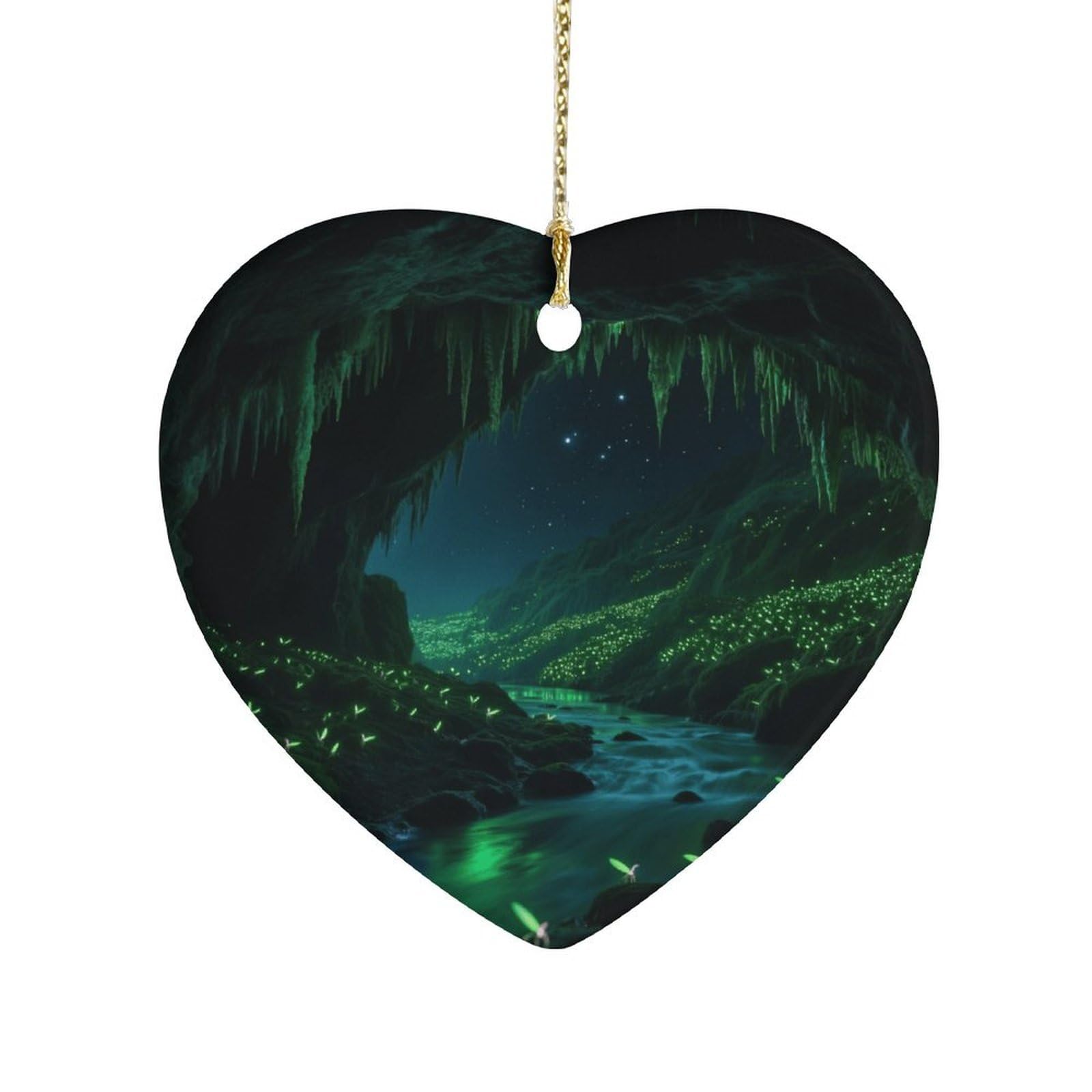 Fekiloot Style Glowworm Cave Ceramic Ornament Home Decor Keepsake