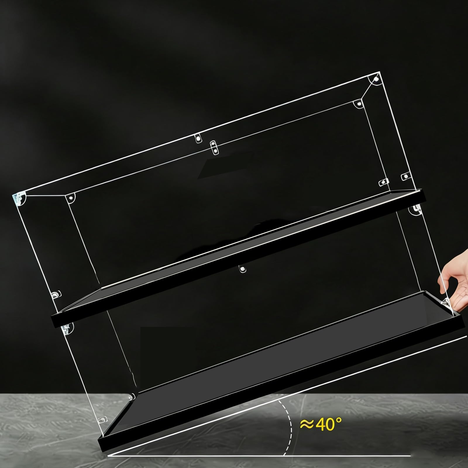 Staubdichte, transparente Acryl-Vitrine für Lego 31212 Pixel Art of the Milky Way, nur Box