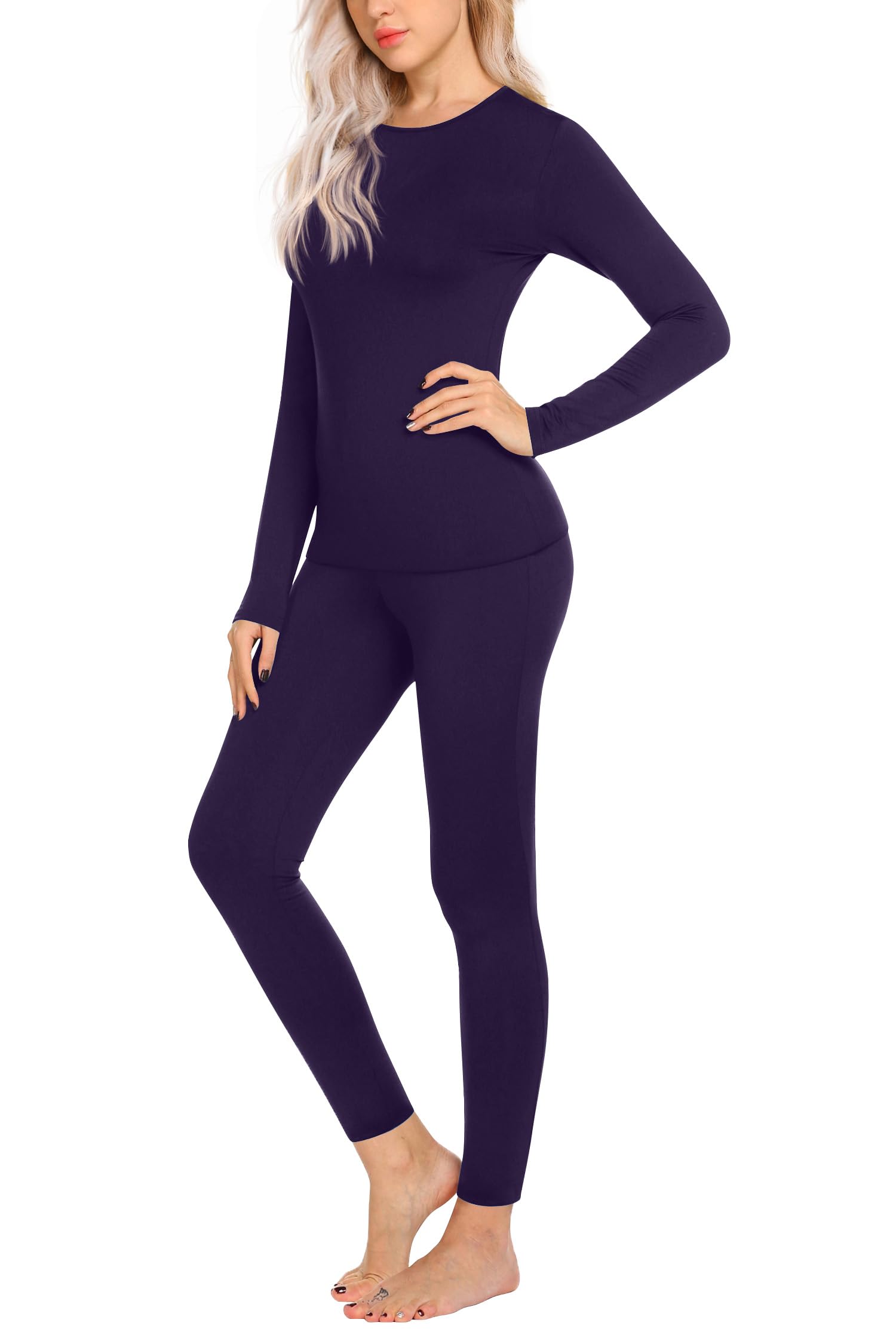 Ekouaer Thermal Underwear for Women Long Johns Sets Lightweight Base Layer