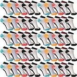 Pesail 10 Paar Damen Sneaker Socken Größe 35-42 zur Auswahl (39-42) Rot, Blau, Weiß, Schwarz, Grau, Rosa,