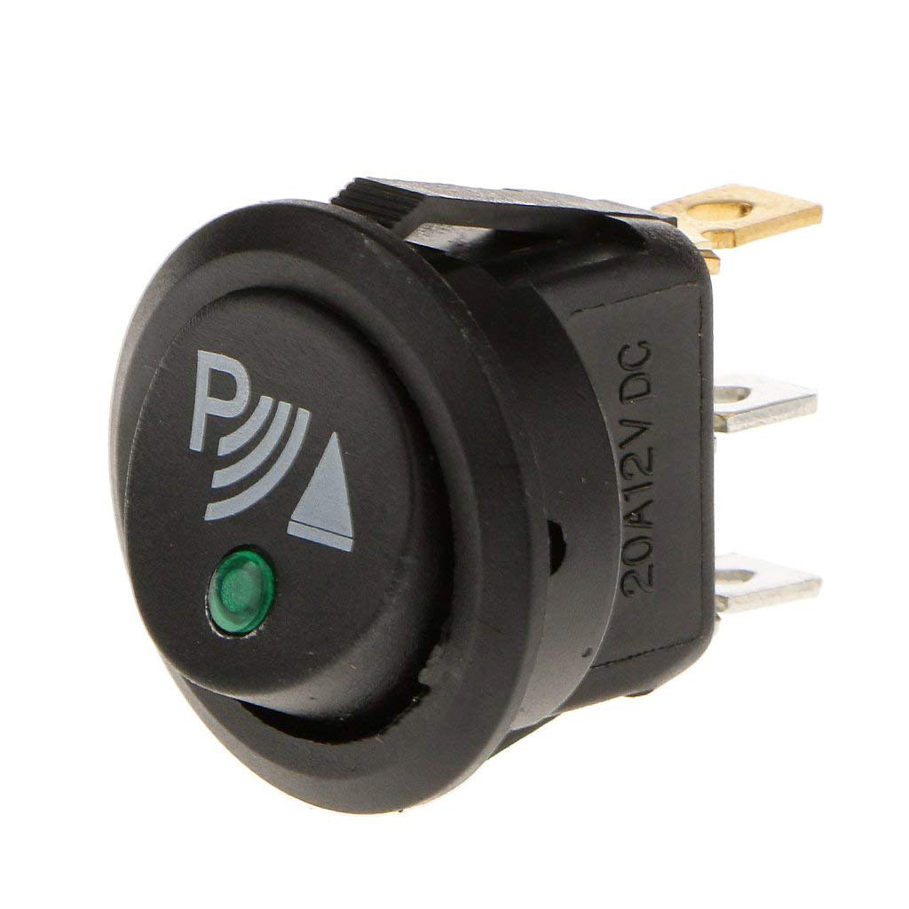 12V Aan/uit 3-pins 2-positie 20A Ronde Tuimel Schakelaar Groen Met Led