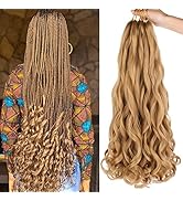 Unionbeauty 30 Inch French Curly Braiding Hair 8 Packs Pre-Stretched Bouncy Braiding Hair Blonde ...