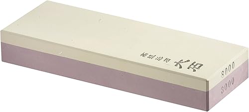Magma Ohishi piedra de agua japonesa Toishi, piedra de moler, combinación de grano 3000/8000, 8.07x2.95x1.18