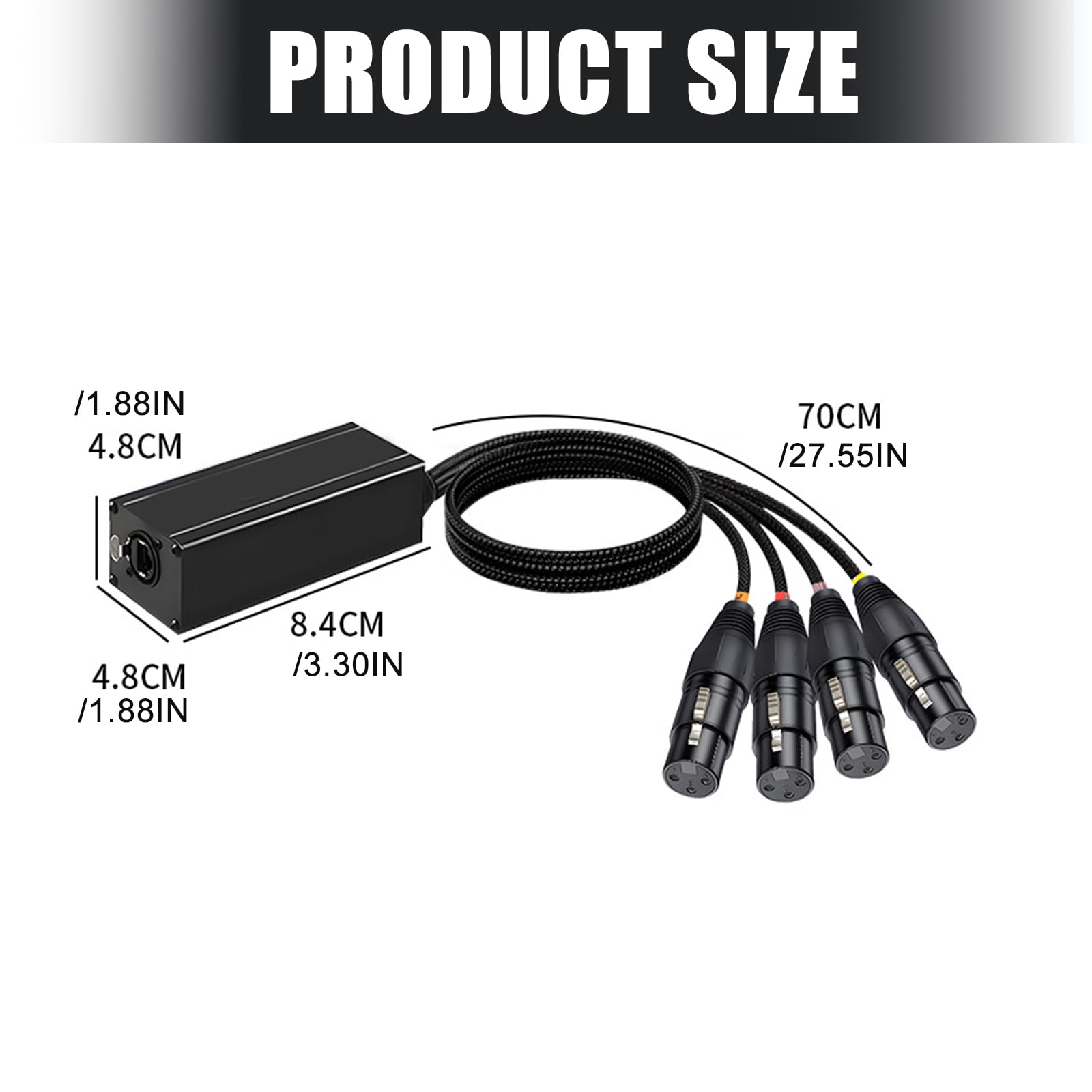 Fortschrittlicher 4-Wege-XLR-auf-RJ45-Audio-Extender-Ethernet-Adapter für klaren und stabilen Klang XLR-Sound-Splitter