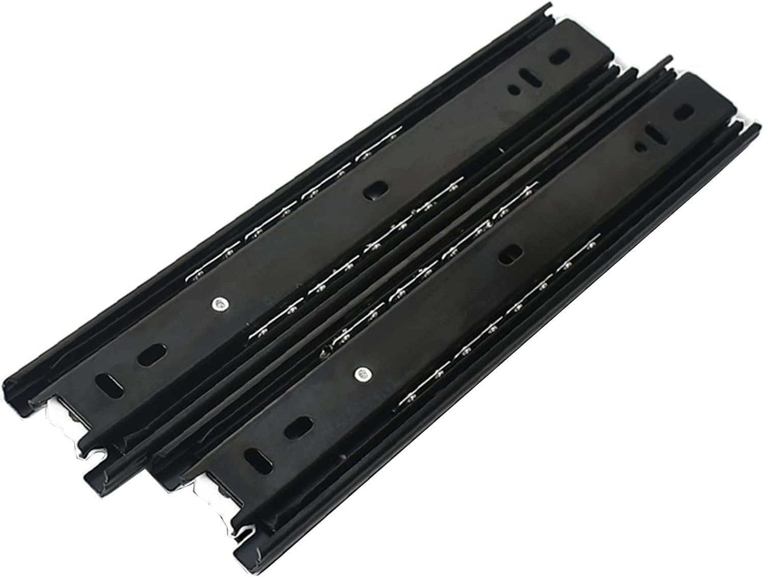 Rail coulissant à trois sections avec extension complète, rail coulissant pour tiroirs avec roulements à billes pour la maison (style commun, 500 mm)