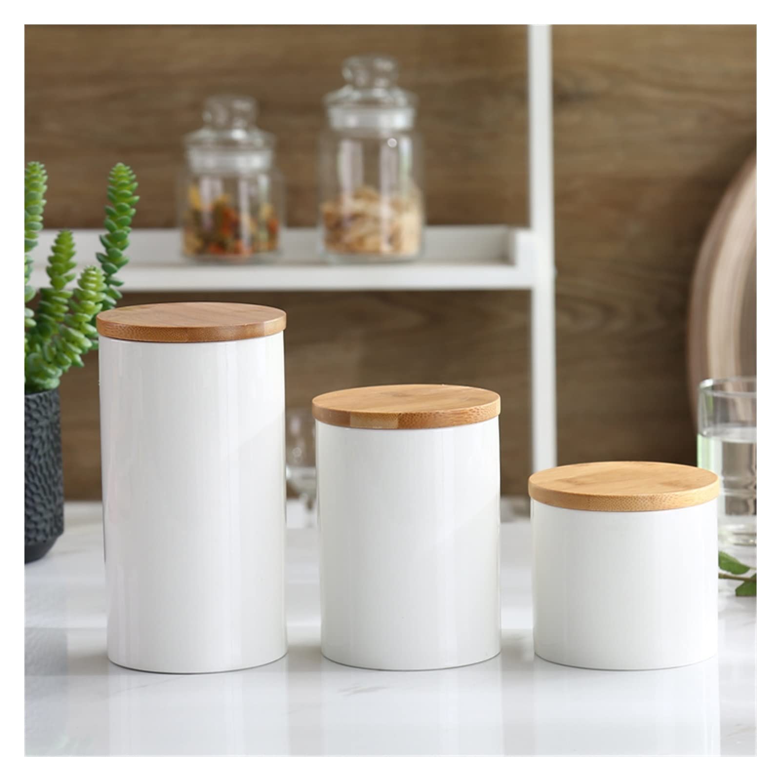 QINGGANGLING999 Kaffeedosen Keramikspeicherung kann Gewürze abdecken Jar Zucker-Kaffee-Container-Kasten Körner Nüsse Tank Küche Organizer Werkzeuge Home Supply Kaffeedose Luftdicht (Size : S)