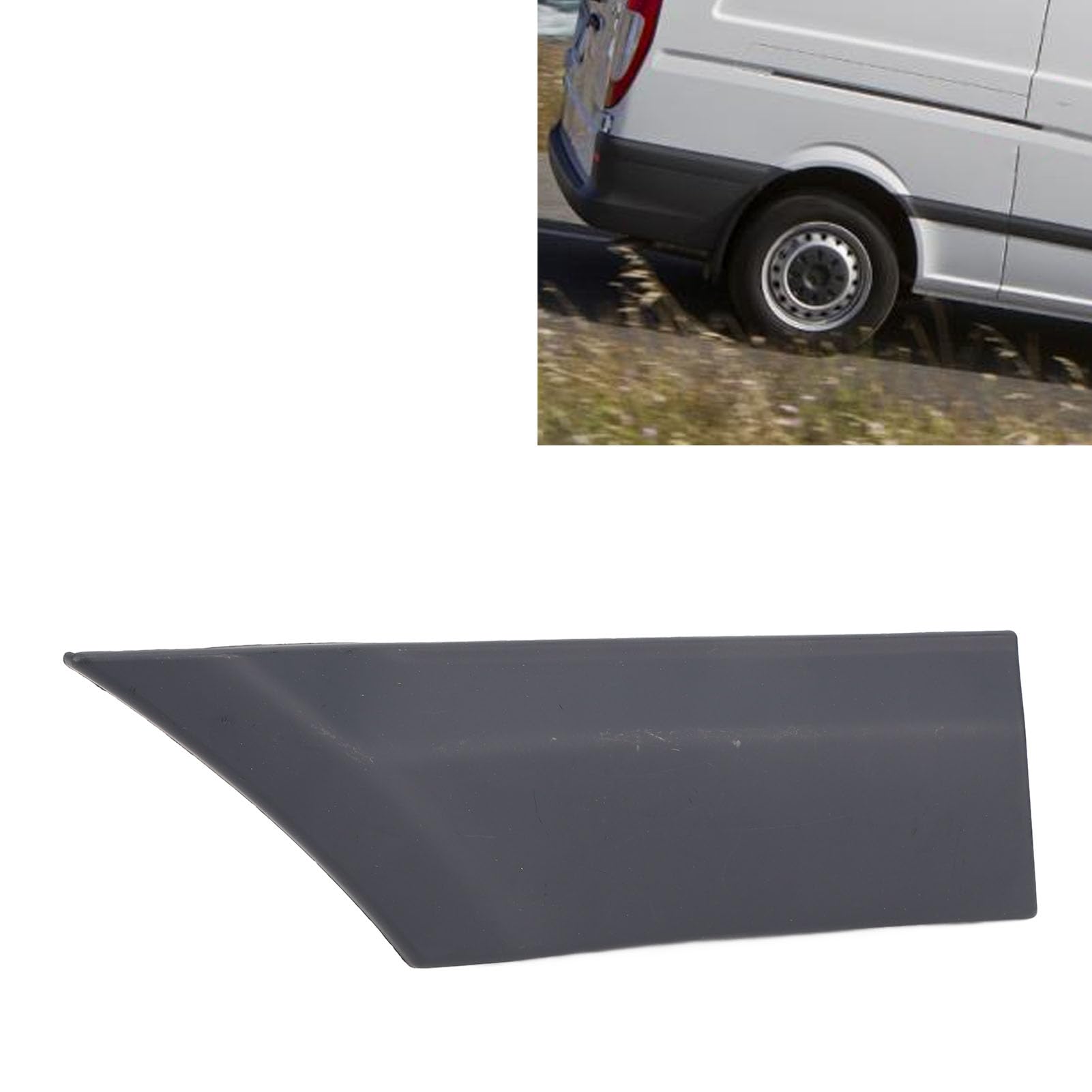 Franja de Puerta Trasera Tira de Ajuste de moldura Protectora de Puerta Trasera Impermeable a Rayas de Puerta Trasera de Repuesto para Benz Vito W639 2003 a 2014 (Rechts: 6396902862)