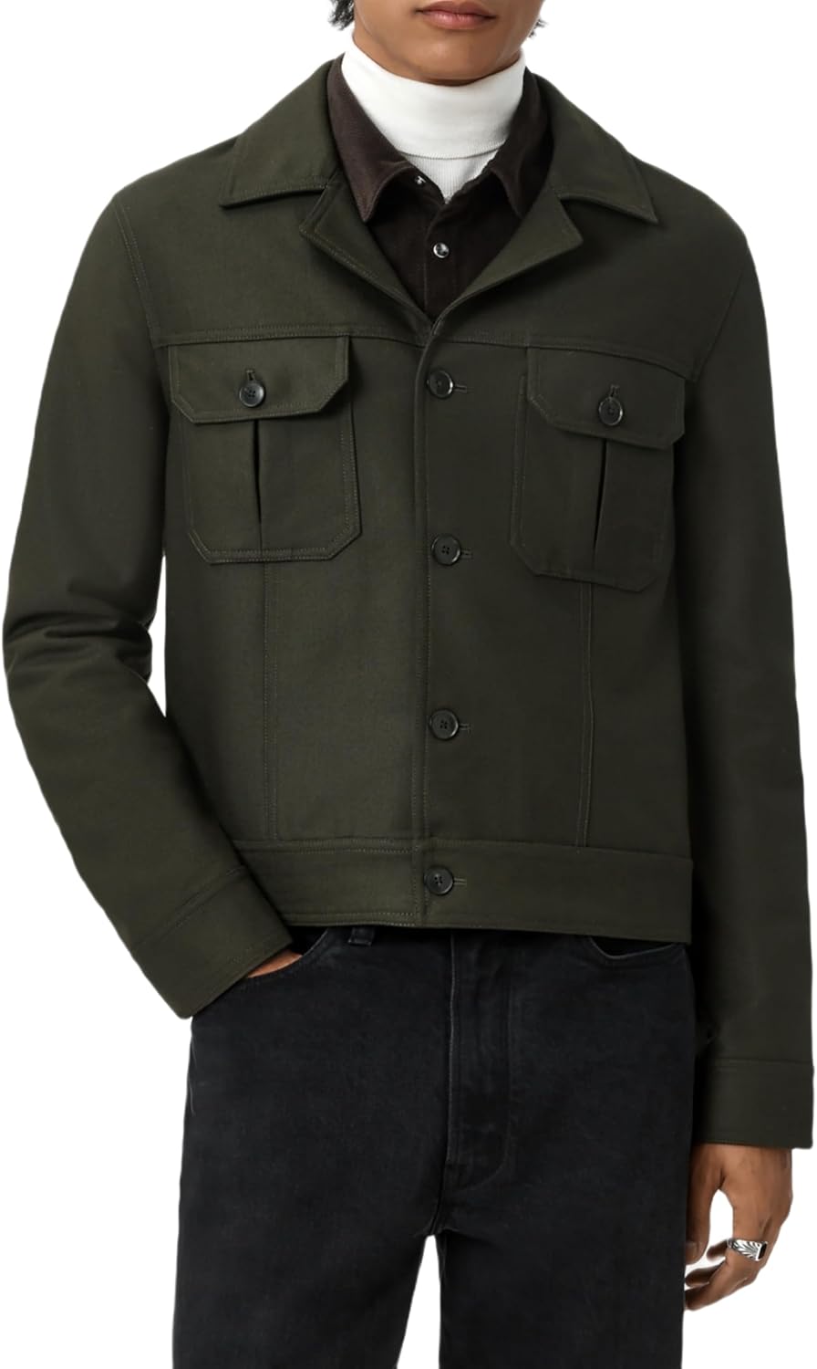 John Varvatos Men's Dey Jacket, Army Green