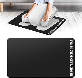 Non-Slip Under Desk Elliptical Mat for Peloton Bike & Workout Equipment - 17x23 Inch Floor Protector
