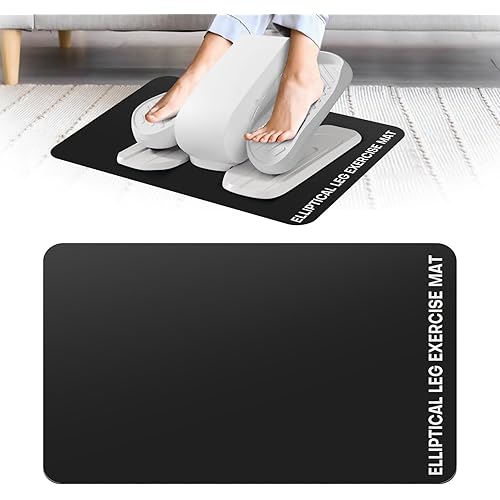 Under Desk Elliptical Mat - Non-Slip Exercise Equipment for Peloton Bike, Small Exercise Mat for Desk Workout Equipment