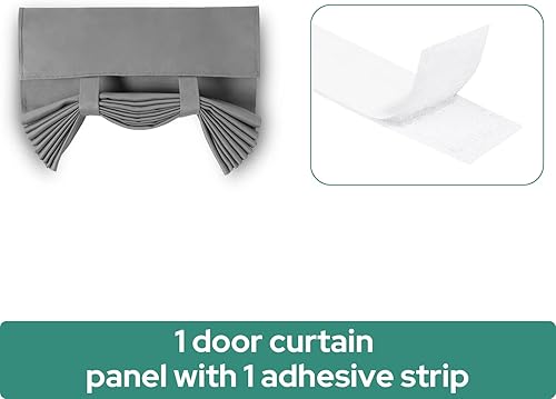 Miniatura 8 de HOMEIDEAS - Cortinas opacas para puerta francesa, cortinas de privacidad para ventana delantera, persianas con aislamiento térmico para dormitorio,