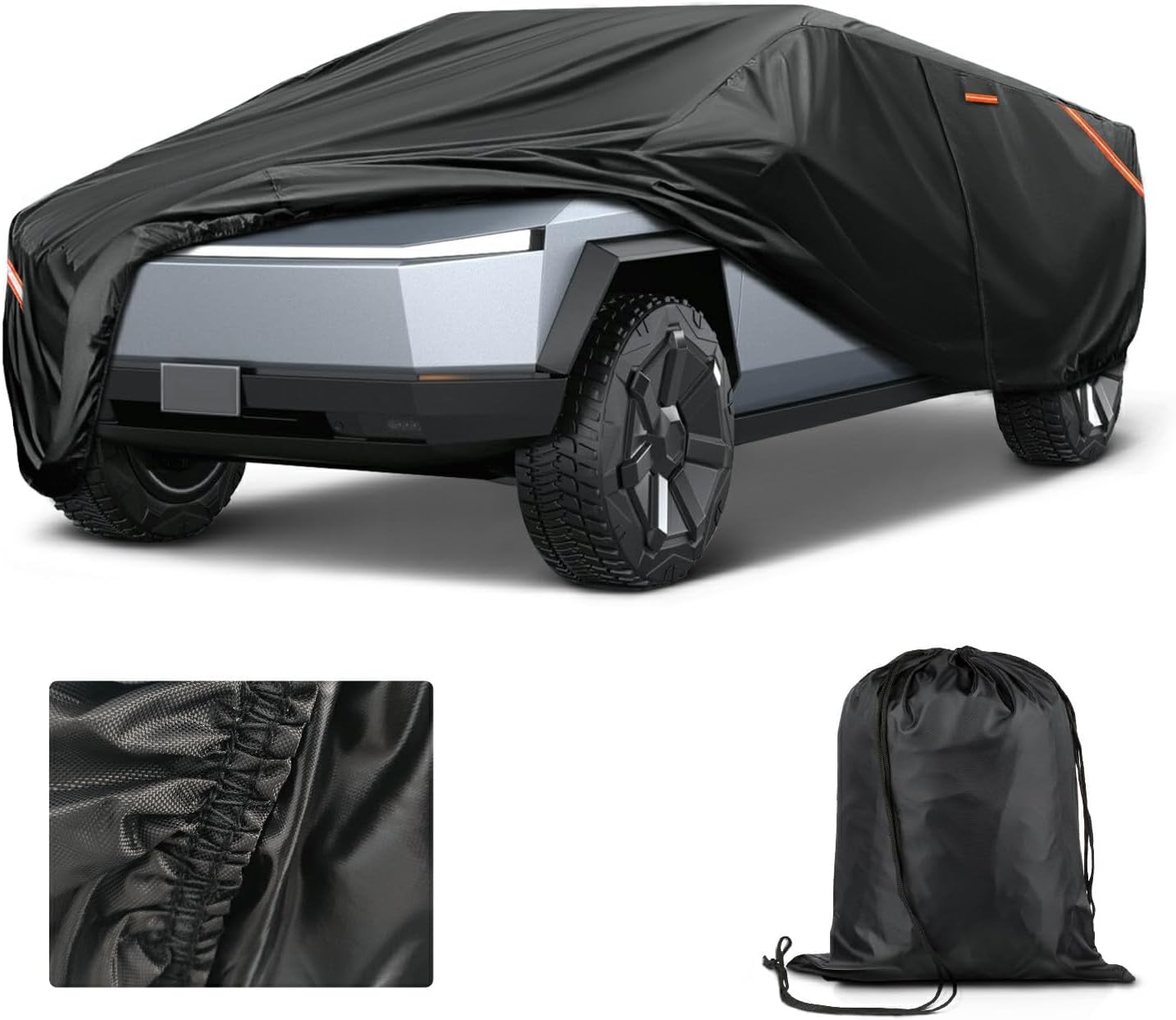 Heavy Duty Truck Cover for Tesla Cybertruck - Reinforced PU Coating,Waterproof 420D Oxford Fabric,All-Weather Protection Car Cover, Breathable Design