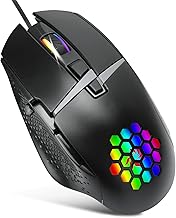 KBCASE Wired Gaming Mouse, PC Gaming Mice, Adjustable 7200 DPI, 7 Programmable Buttons Mouse for Laptop RGB Backlit Computer Mouse for Laptop Windows/PC/Mac/Gamer