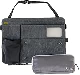 Luno Organizador de asiento de coche, ajuste universal con ranura para tableta, funda para teléfono y soporte para botellas