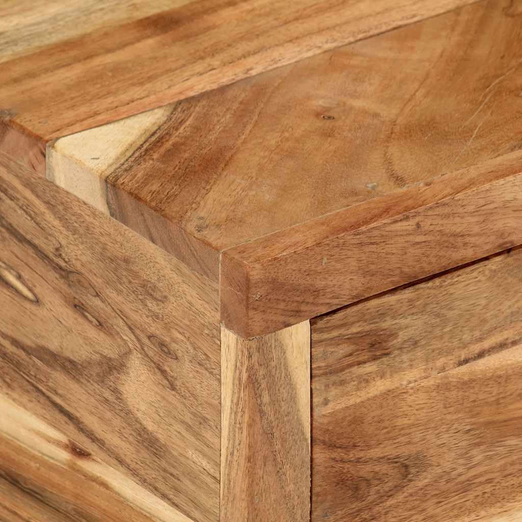vidaXL TV Schrank, Fernsehschrank mit viel Stauraum, Lowboard für Wohnzimmer Fernseher, HiFi Schrank TV Möbel Fernsehtisch, Massivholz Akazie
